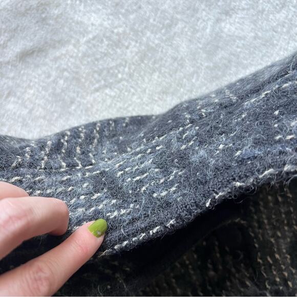 Geiger Grey Floral Wool Longline Cardigan Sweater Jacket 40 - Picture 6 of 10